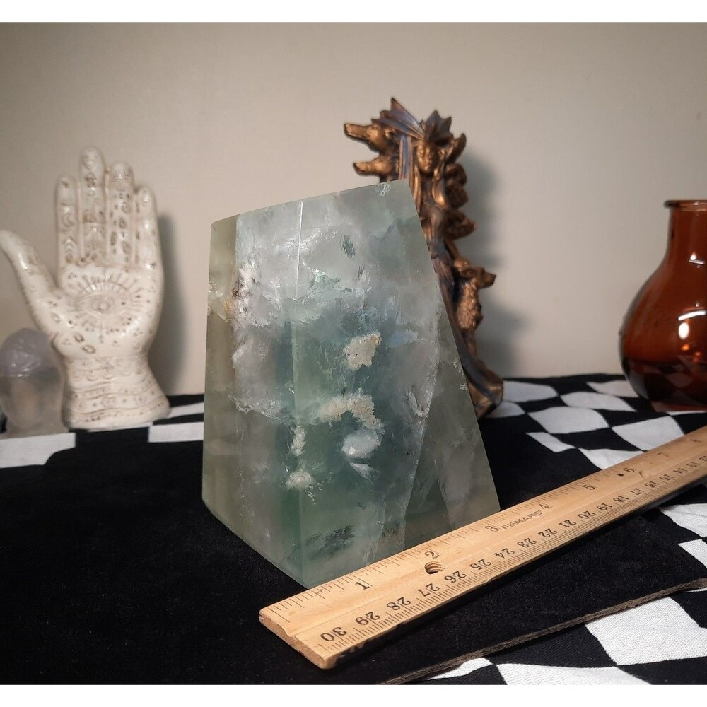 Large 2.3 lb Rainbow Fluorite Crystal Freeform